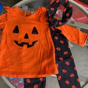 Halloween Knit Set - Pumpkin